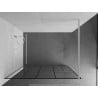 Mexen Kioto zuhanyfal 100 x 200 cm, Átlátszó/Fekete minta 8 mm, Fehér - 800-100-101-20-78