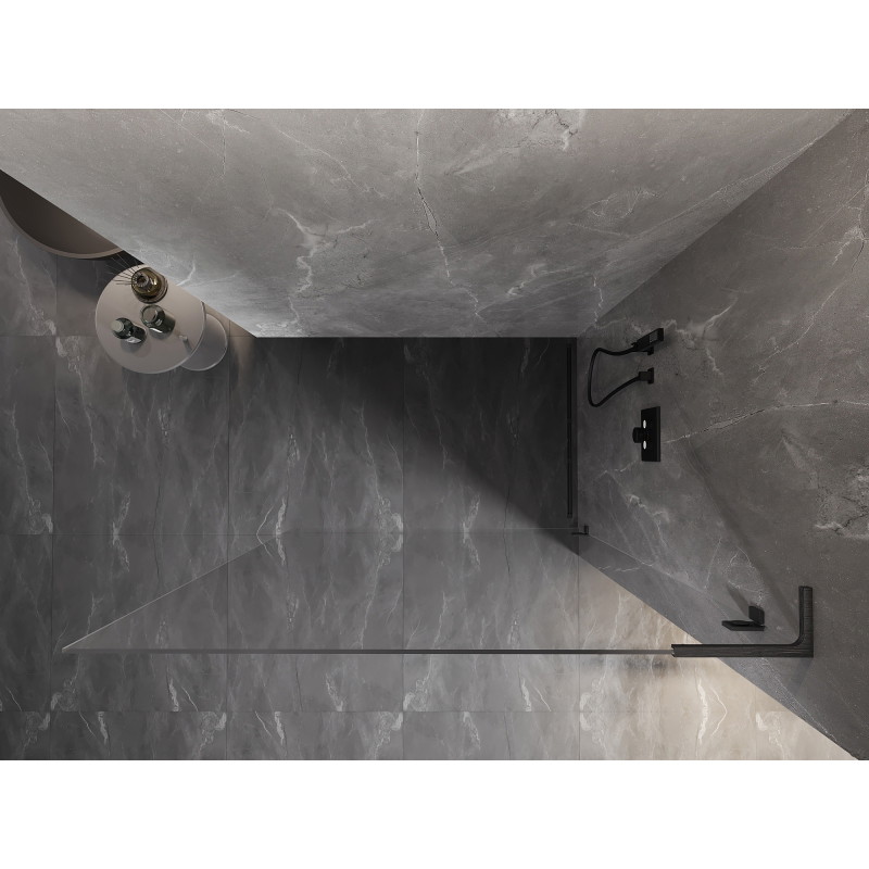 Mexen Lunar L perete de duș Walk-in dreapta 100 x 200 cm, transparent 8 mm, gri periat - 830L-100-000-66-00-P