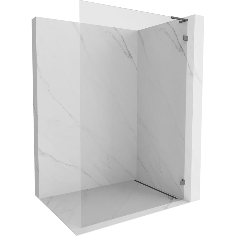 Mexen Lunar L perete de duș Walk-in dreapta 110 x 200 cm, transparent 8 mm, gri armat periat - 830L-110-000-66-00-P