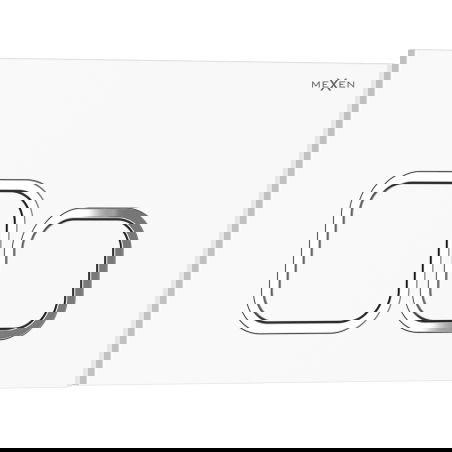 Mexen Tex 03 öblítő gomb, fényes fehér - 6103-01