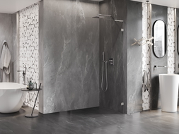 Mexen Lunar L walk-in zuhanyfal jobb 80 x 200 cm, átlátszó 8 mm, kefe nikkelezett - 830L-080-000-97-00-P