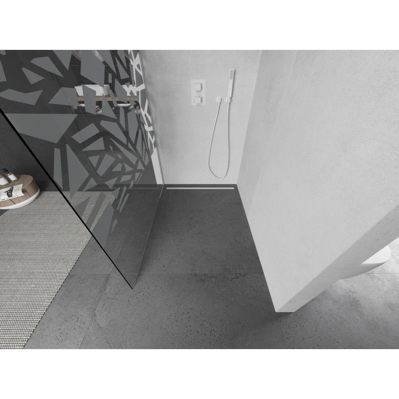 Mexen Kioto perete de duș Walk-in 100 x 200 cm, model alb 8 mm, alb - 800-100-101-20-85