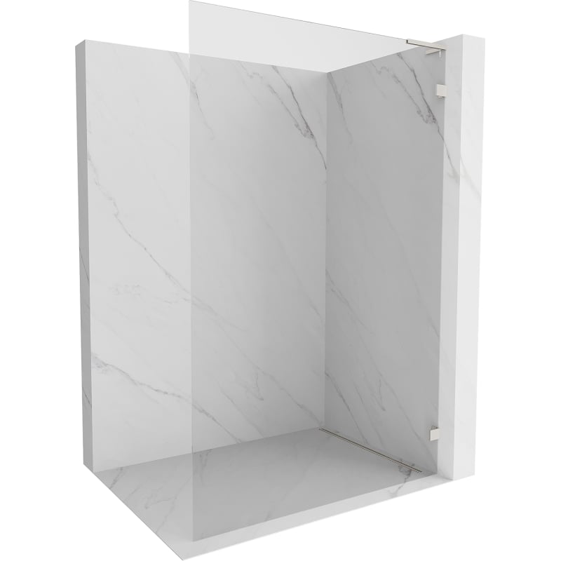 Mexen Lunar L panou de duș Walk-in partea dreaptă 120 x 200 cm, transparent 8 mm, nichel periat - 830L-120-000-97-00-P