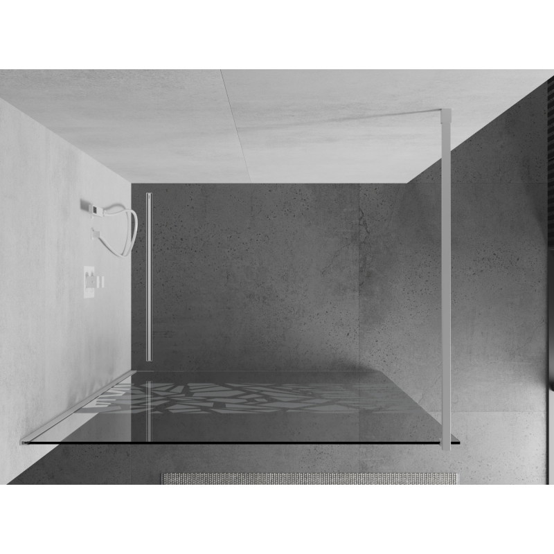 Mexen Kioto panou de duș Walk-in 120 x 200 cm, model alb 8 mm, alb - 800-120-101-20-85