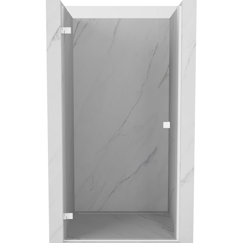 Mexen Lunar-B uși de duș batante stânga 85 cm, transparente, alb - 832-085-000-20-00-L