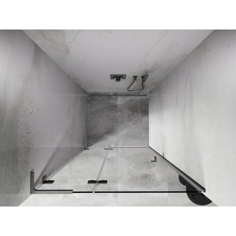 Mexen Lunar L ușă de duș pivotantă stânga 105 cm, transparent, nichel periat - 834L-105-000-97-00-L