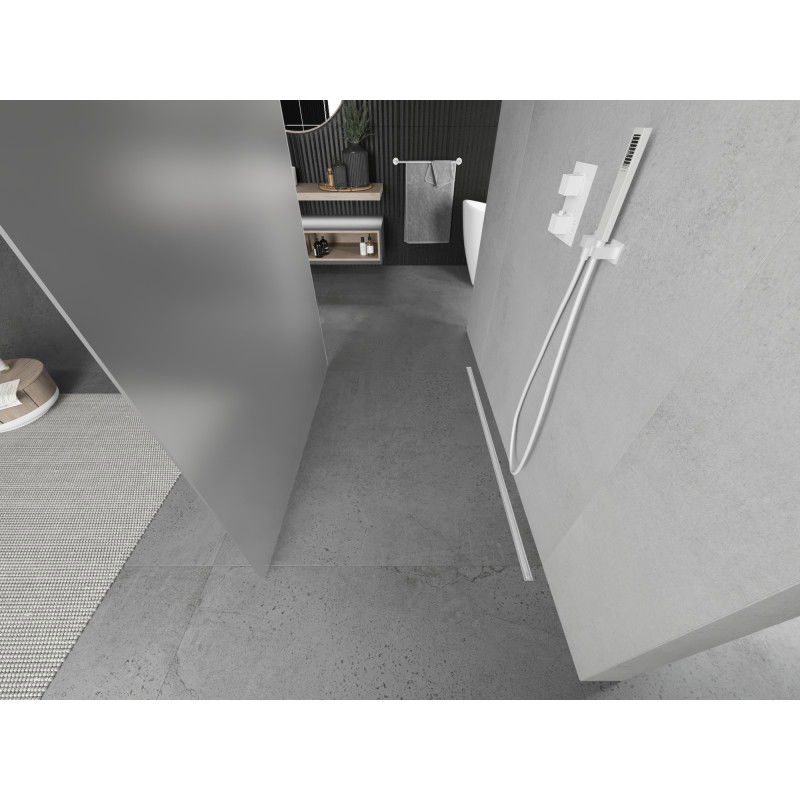 Mexen Kioto perete de duș independent 100 x 200 cm, mat 8 mm, alb - 800-100-002-20-30