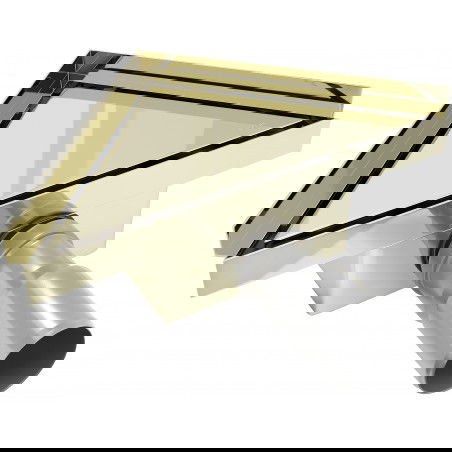 Mexen Flat-T M13 háromszög alakú padlóösszefolyó, 20 x 20 cm, arany színű - 1510320