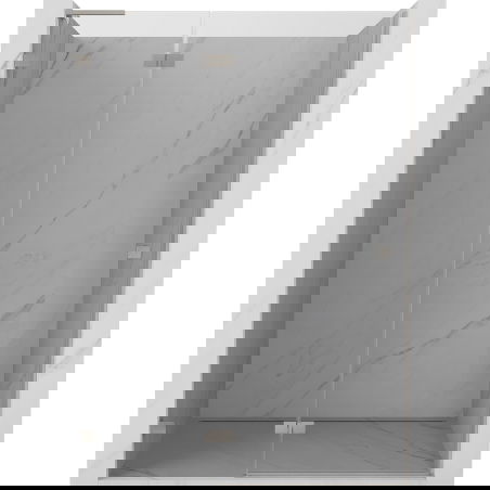 Mexen Lunar L ușă de duș rabatabilă stânga 130 cm, transparent, nichel periat - 834L-130-000-97-00-L