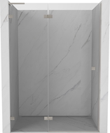 Mexen Lunar L ușă de duș rabatabilă stânga 130 cm, transparent, nichel periat - 834L-130-000-97-00-L