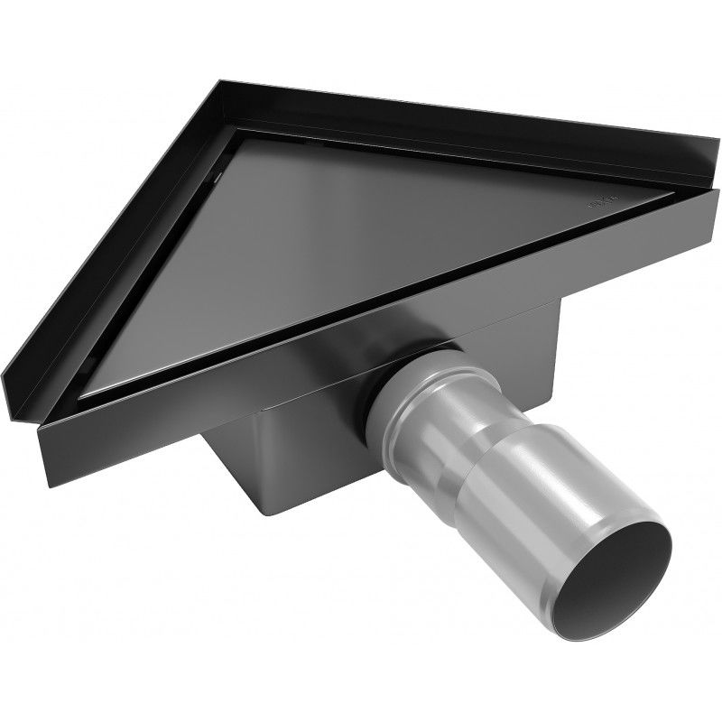 Mexen Flat-T M13 scurgere de podea triunghiulară 20 x 20 cm, negru - 1710320