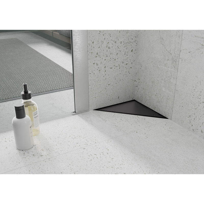 Mexen Flat-T M13 scurgere de podea triunghiulară 20 x 20 cm, negru - 1710320