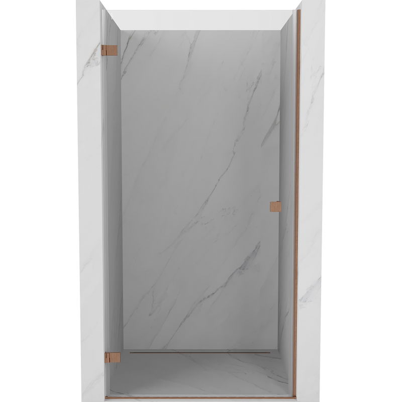 Mexen Lunar-B uși de duș pivotante stânga 75 cm, transparent, cupru periat - 832-075-000-65-00-L