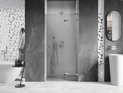 Mexen Lunar L jobbos zuhanykabin ajtó 75 cm, átlátszó, króm - 834L-075-000-01-00-P