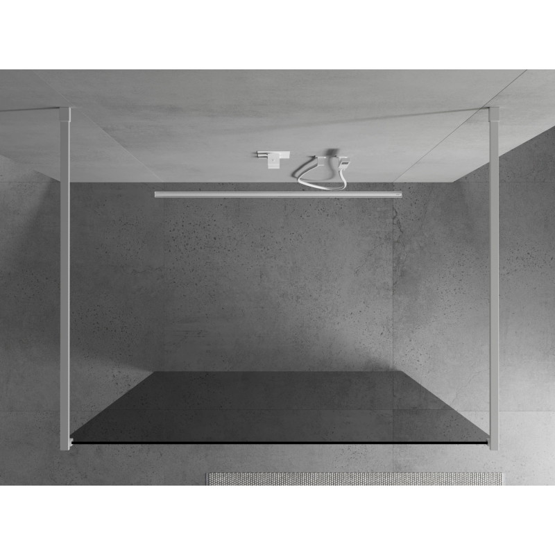 Mexen Kioto perete de duș independent 120 x 200 cm, grafit 8 mm, alb - 800-120-002-20-40