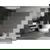 Mexen Kioto szabadonálló zuhanyfal 100 x 200 cm, Tükör 8 mm, Fehér - 800-100-002-20-50