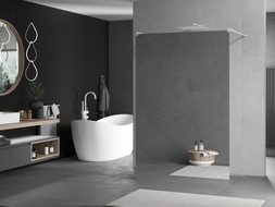 Mexen Kioto perete de duș independent 100 x 200 cm, oglindă 8 mm, alb - 800-100-002-20-50