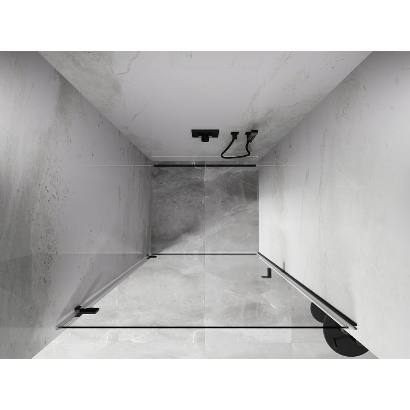 Mexen Lunar-B uși de duș pivotante stânga 95 cm, transparent, gun metal - 832-095-000-95-00-L