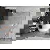Mexen Kioto perete de duș de sine stătător 120 x 200 cm, transparent/Model negru 8 mm, Albă - 800-120-002-20-70