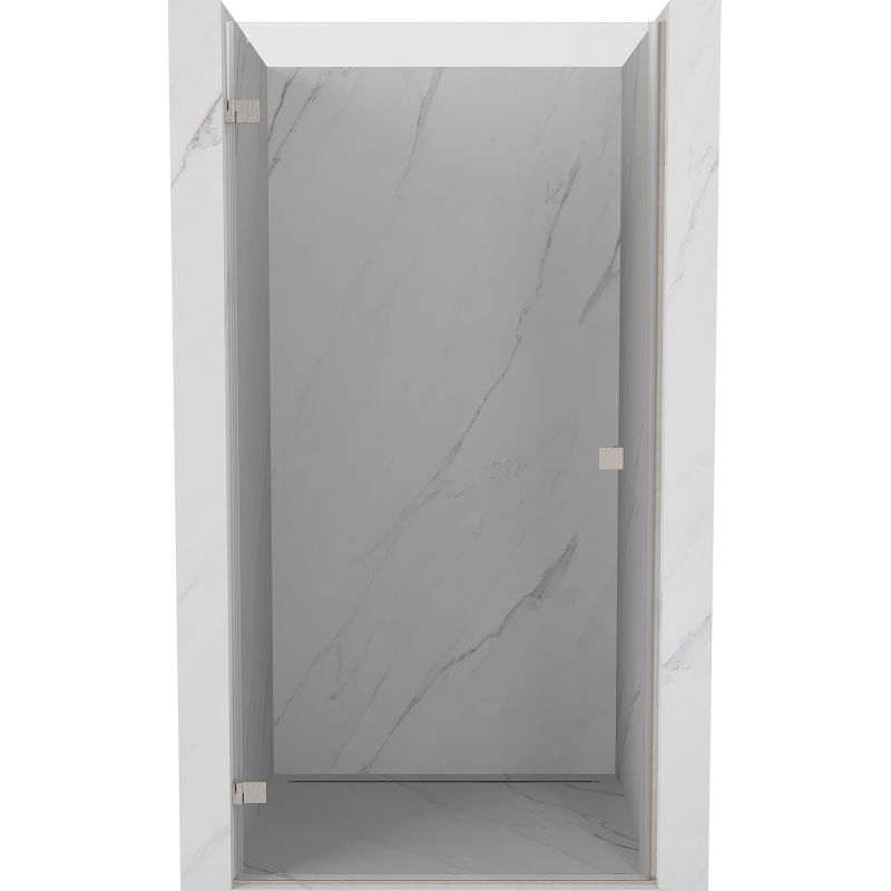 Mexen Lunar-B nyíló zuhanyajtó bal 80 cm, átlátszó, szálcsiszolt nikkel - 832-080-000-97-00-L