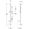 Mexen DQ00 set de duș, Neagră - 785004581-70