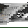 Mexen Kioto perete de duș de sine stătător 100 x 200 cm, transparent/Model negru 8 mm, Albă - 800-100-002-20-78