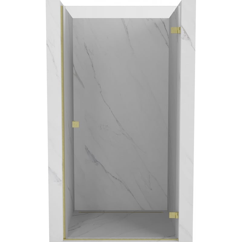 Mexen Lunar-B uși de duș batante dreapta 85 cm, transparente, aurii periate - 832-085-000-55-00-P