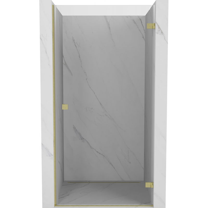 Mexen Lunar-B ușă de duș batantă dreapta 90 cm, transparentă, aurie periată - 832-090-000-55-00-P