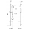 Mexen DQ05 set de duș, Crom - 785054581-00