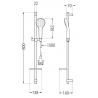 Mexen DQ05 set de duș reglabil, crom - 785054581-00