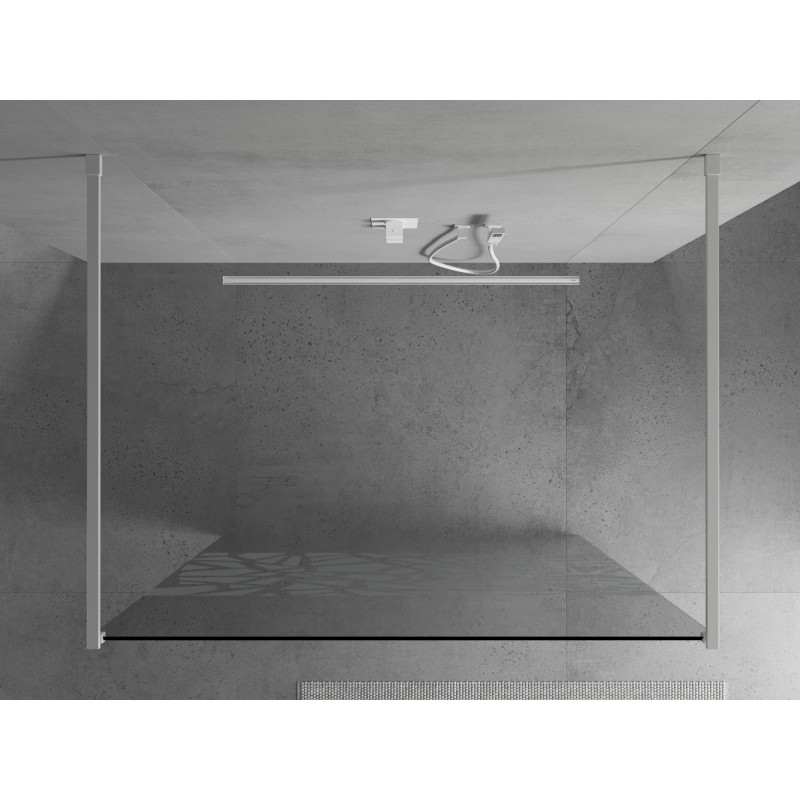 Mexen Kioto szabadon álló zuhanyfal 130 x 200 cm, fehér minta 8 mm, fehér - 800-130-002-20-85