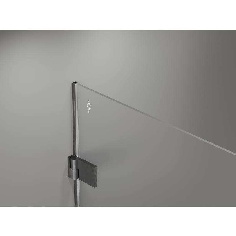 Mexen Lunar-B ușă de duș pivotantă dreaptă 100 cm, transparentă, gri metalizat periat - 832-100-000-66-00-P