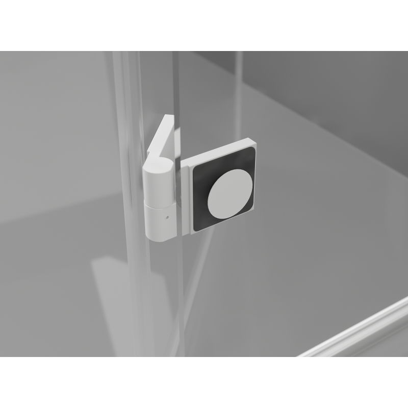 Mexen Lunar L ușă de duș batantă dreaptă 135 cm, transparentă, albă - 834L-135-000-20-00-P