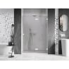 Mexen Lunar L ușile de duș batante dreapta 135 cm, transparent, alb - 834L-135-000-20-00-P