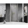 Mexen Lunar L ușă de duș batantă dreaptă 75 cm, transparentă, aurie periată - 834L-075-000-55-00-P