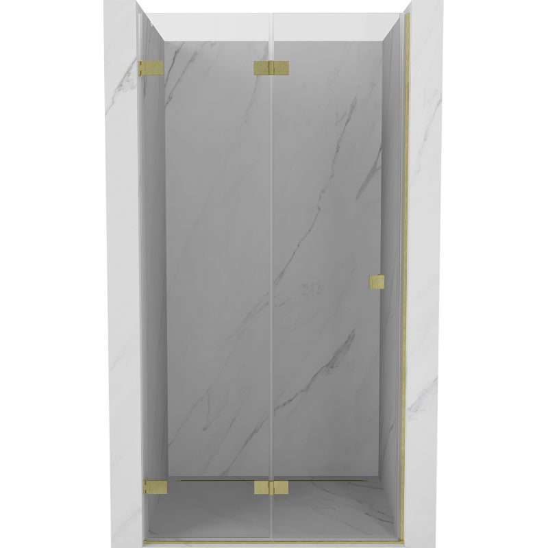 Mexen Lunar-F ușă de duș pliabilă stânga 70 cm, transparent, auriu periat - 836-070-000-55-00-L