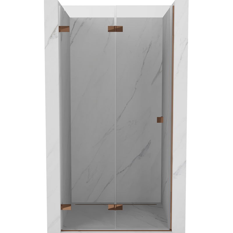 Mexen Lunar-F ușă de duș pliabilă stânga 75 cm, transparent, aur roz - 836-075-000-60-00-L