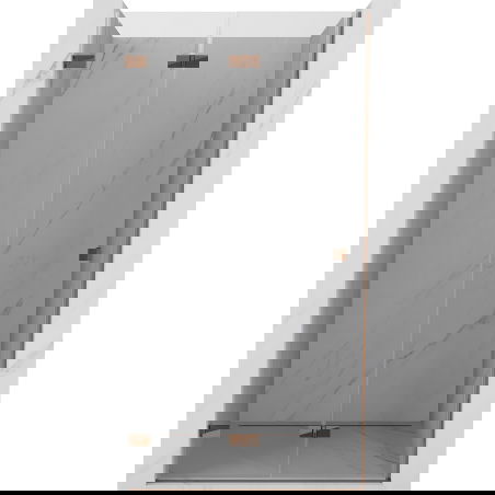 Mexen Lunar-F ușă de duș pliabilă stânga 80 cm, transparentă, aur roz - 836-080-000-60-00-L