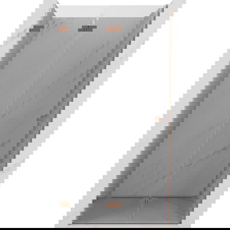 Mexen Lunar-F uși de duș pliabile stânga 90 cm, transparent, cupru periat - 836-090-000-65-00-L