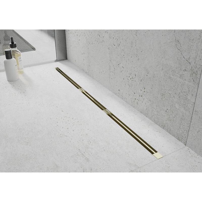 Mexen Flat 360° Super Slim forgó zuhanyfolyóka 120 cm, Arany - 1551120