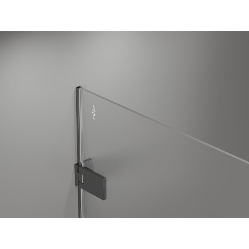 Mexen Lunar-F ușă de duș pliată stânga 80 cm, transparentă, gri pistol periat - 836-080-000-66-00-L