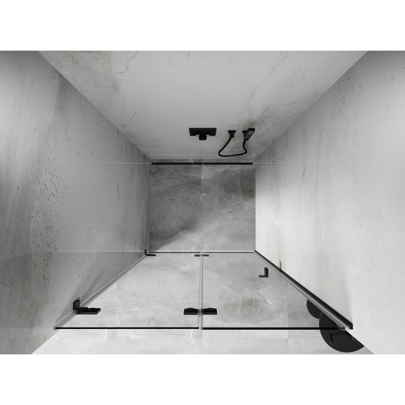 Mexen Lunar-F uși de duș pliabile stânga 85 cm, transparent, gun gray periat - 836-085-000-66-00-L