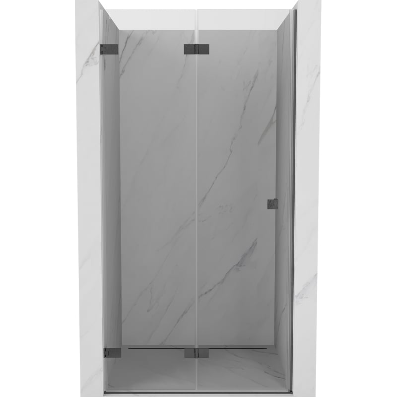 Mexen Lunar-F uși de duș pliabile stânga 85 cm, transparent, gri armă periat - 836-085-000-66-00-L