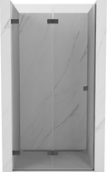 Mexen Lunar-F uși de duș pliabile stânga 95 cm, transparent, gri armat periat - 836-095-000-66-00-L