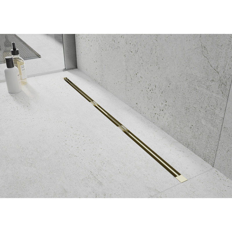 Mexen Flat 360° Super Slim scurgere liniară rotativă 150 cm, Aurie - 1551150
