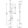 Mexen DQ22 set de duș glisant, crom - 785224581-00