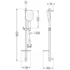 Mexen DQ22 set de duș glisant, negru - 785224581-70