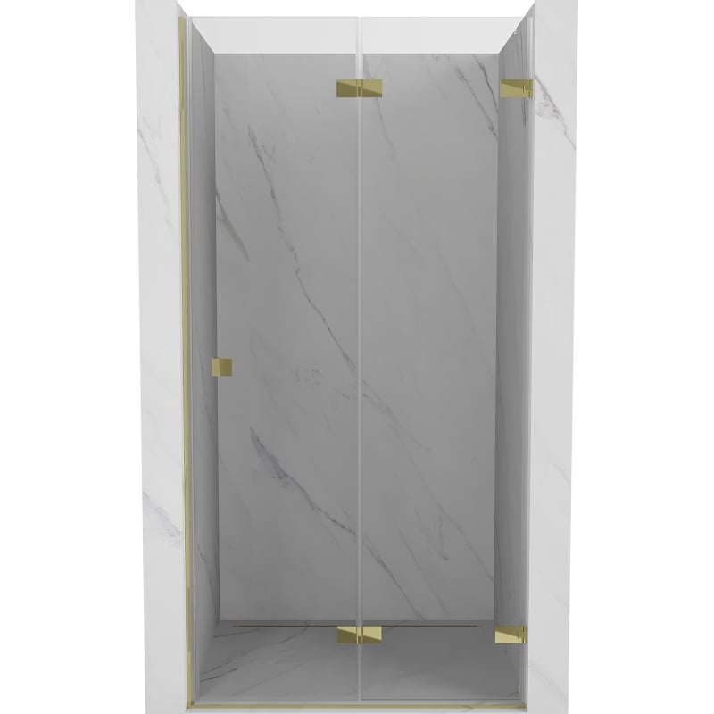 Mexen Lunar-F uși de duș pliante dreapta 75 cm, transparent, auriu - 836-075-000-50-00-P