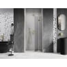 Mexen Lunar-F uși de duș pliante dreapta 75 cm, transparent, auriu - 836-075-000-50-00-P