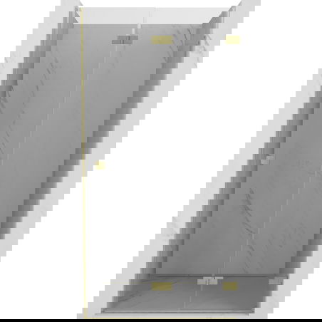 Mexen Lunar-F összecsukható zuhanyajtó jobb 70 cm, átlátszó, arany matt - 836-070-000-55-00-P